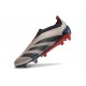 adidas Botas Futbol Predator Elite Laceless FG Platino Met Aurora Negro Carbón