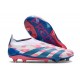 adidas Botas Futbol Predator Elite Laceless FG Ftwr Blanco Solar Azul Solar Rosa