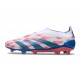 adidas Botas Futbol Predator Elite Laceless FG Ftwr Blanco Solar Azul Solar Rosa