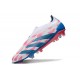 adidas Botas Futbol Predator Elite Laceless FG Ftwr Blanco Solar Azul Solar Rosa