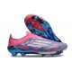 Zapatillas Adidas F50+ Laceless FG Solar Azul Ftwr Blanco Solar Rosa