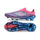 Zapatillas Adidas F50+ Laceless FG Solar Azul Ftwr Blanco Solar Rosa