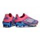 Zapatillas Adidas F50+ Laceless FG Solar Azul Ftwr Blanco Solar Rosa