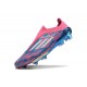 Zapatillas Adidas F50+ Laceless FG Solar Azul Ftwr Blanco Solar Rosa