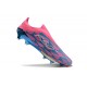 Zapatillas Adidas F50+ Laceless FG Solar Azul Ftwr Blanco Solar Rosa