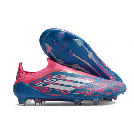 Bota de Futbol Adidas F50 Elite LL FG Solar Azul Ftwr Blanco Solar Rosa