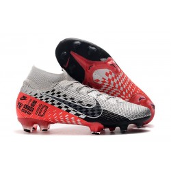 Zapatillas Nike Mercurial Superfly VII Elite FG Neymar Cromado Negro Rojo Platino