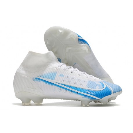 Armonía podar ancla Zapatos de Fútbol Nike Mercurial Superfly 8 Elite FG Blanco Azul